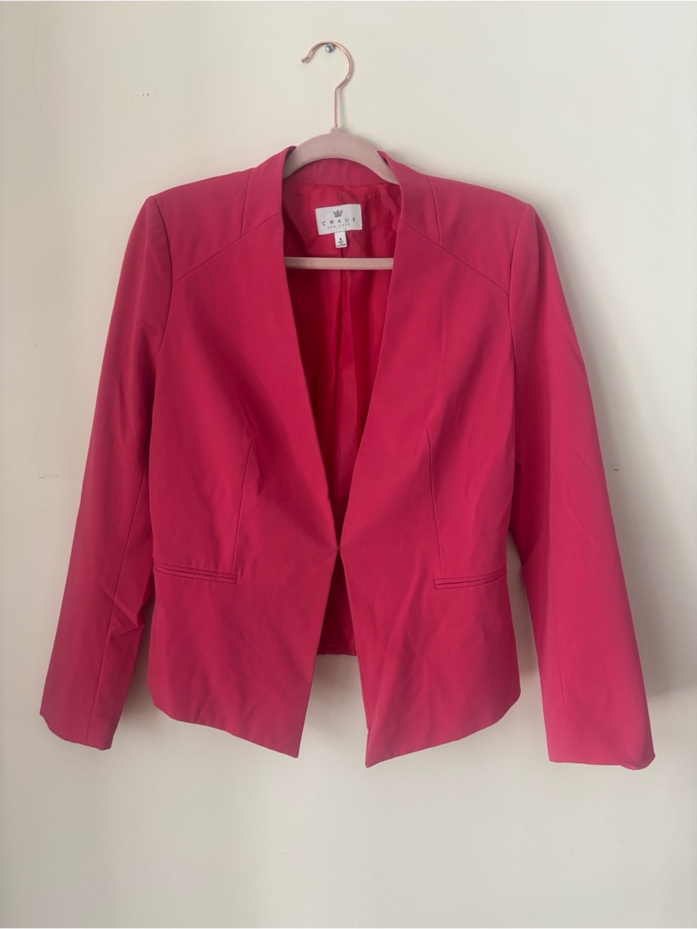CHAUS New York pink blazer jacket
